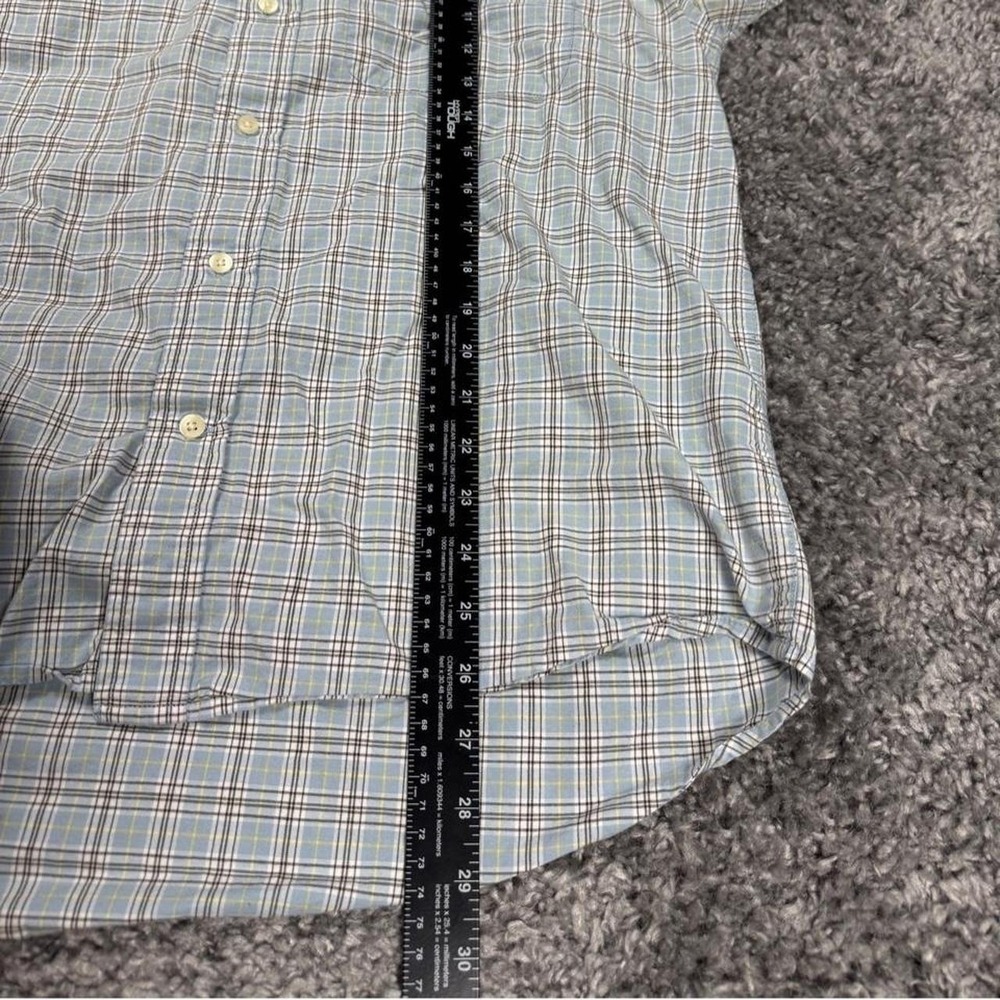 Timberland Blue and Yellow Plaid Button Up Shirt, Size Medium - Picture 5 of 6